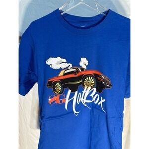 NWT 100% Cotton Sniper Gang Apparel Royal Blue 4G Hot Box Short Sleeve T-Shirt